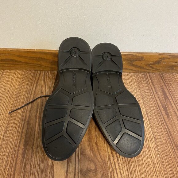 Ecco Men Size 43 US 9/9.5 Brown Leather Lace Up Chukka Ankle Boots - Picture 13 of 15